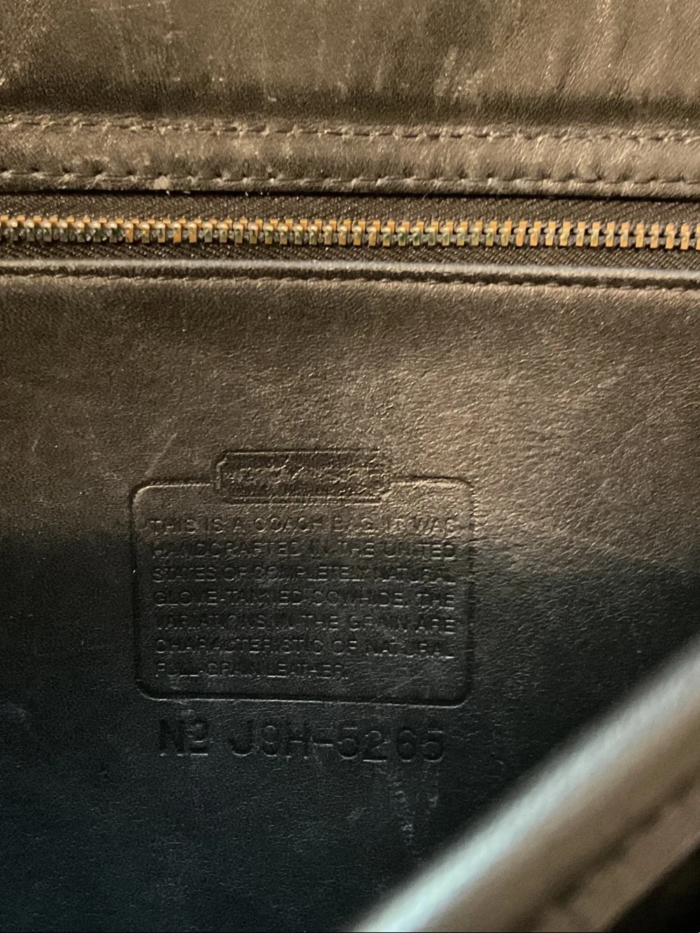 Vintage Coach Lexington Black Leather Briefcase/Messenger Bag